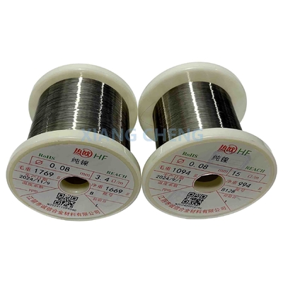Fios de níquel puro para indústrias químicas e alimentares UNS N02200/Nickel200/NS5200/N5/H02200/W-Nr.2.4060