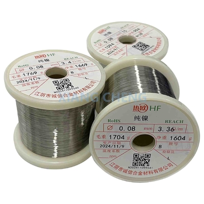 Fios de níquel puro Níquel201/N 02201/2.4061/N7 para aplicações de alta temperatura e baixa em carbono, resistentes à corrosão